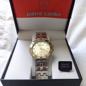 NEW Pierre Cardin stainless steel watch with real diamonds